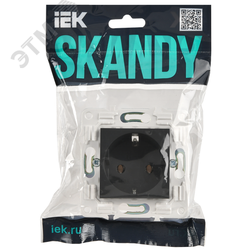SKANDY Розетка с заземлением без защитных шторок 16А SK-R05T титан IEK - фото 6