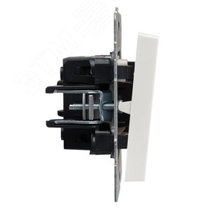 BRITE Выключатель одноклавишный проходной с индикацией 10А ВС10-1-7-БрБ белый IEK - фото 3