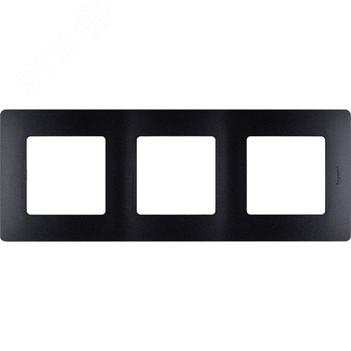 Рамка 3-местная антрацит ETIKA - фото 2