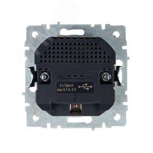 BRITE Розетка с заземлением с защитными шторками 16А с USB A+A 3,1А РЮш10-2-БрКр бежевый - фото 4