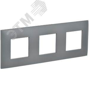 SKANDY Рамка 3-местная SK-F03Gr серый IEK - фото 1
