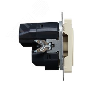 BRITE Розетка с заземлением с защитными шторками 16А с USB A+C 18Вт РЮш11-1-БрКр бежевый - фото 3