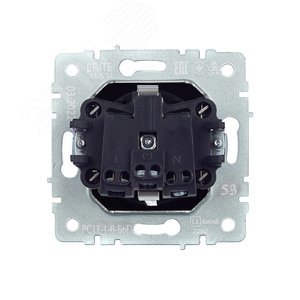 BRITE Розетка с заземлением без защитных шторок 16А РС11-1-0-БрГ графит - фото 4