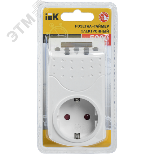 РТЭ-1 Розетка-таймер электр. 1мин 7дн 140on/off 16А IP20 - фото 3