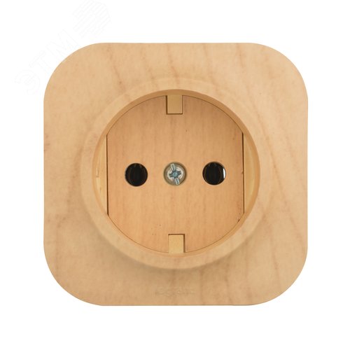 Розетка 1-местная для открытой установки без заземления без защитных шторок 16А дерево QUTEO - фото 3