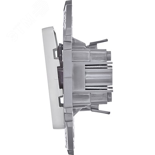 Выключатель 1-клавишный самовозвартный с нормально-открытым контактом 6А безвинтовое крепление белый INSPIRIA - фото 5