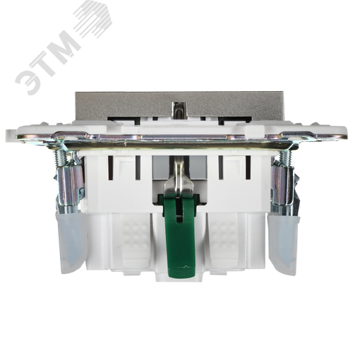 SKANDY Розетка с заземлением с защитными шторками 16А безвинтовое крепление SK-R06Sh шампань IEK - фото 4