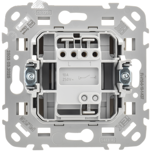 FLITE Выключатель 1-клавишный 10А ВС11-1-0-ФлШ шампань IEK - фото 5