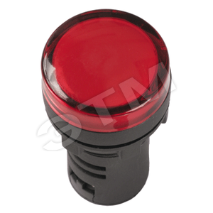Лампа AD16DS LED матрица d16мм красный 12В AC/DC