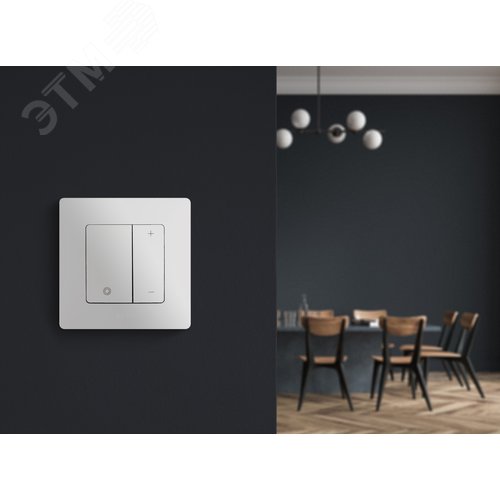 Светорегулятор нажимной универсальный LED 400Вт без нейтрали белый ETIKA - фото 5
