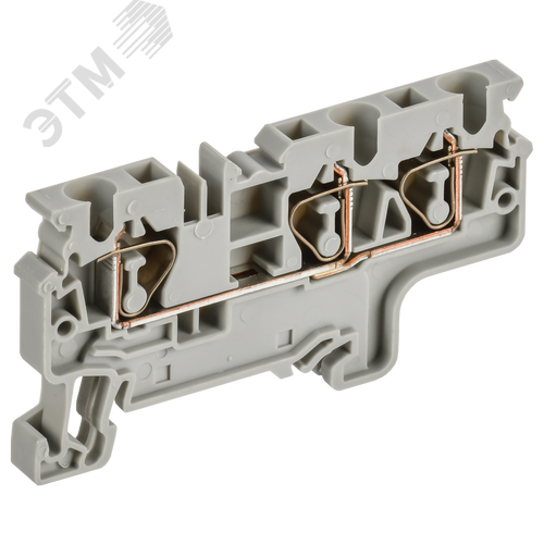 Изображение товара ARMAFIX Клемма пружинная CX4-3 4мм2 трехконтактная серая IEK (шт)