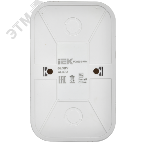 GLORY Розетка 2-местная для открытой установки без заземления с защитными шторками 10А РСш22-2-ХБм белый матовый IEK - фото 4