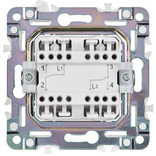 SKANDY Выключатель 2-клавишный проходной 10А SK-V05Gr серый IEK - фото 5