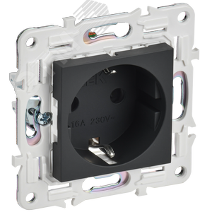 Изображение товара SKANDY Розетка с заземлением с защитными шторками 16А SK-R04G графит IEK (шт)