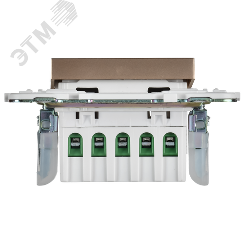 SKANDY Кнопка звонка с индикацией для отелей 10А SK-V17Sa песочный IEK - фото 5