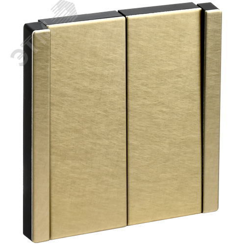 Изображение товара FORTE&PIANO Выключатель 2-клавишный перекрестный 10А FP609M металл шампань IEK (шт)