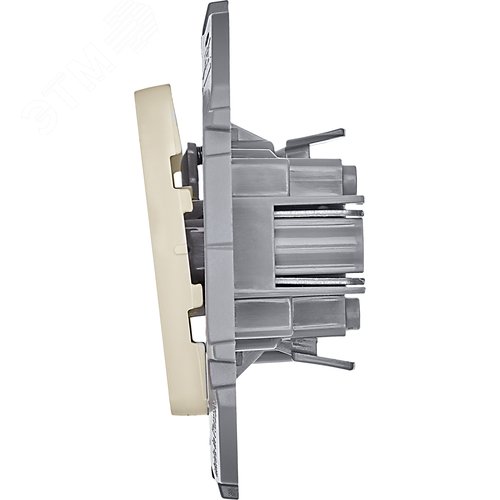 Выключатель 1-клавишный самовозвартный с нормально-открытым контактом 6А безвинтовое крепление слоновая кость INSPIRIA - фото 6