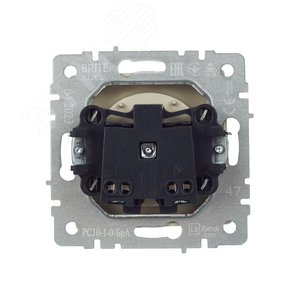 BRITE Розетка без заземления без защитных шторок 10А РС10-1-0-БрА алюминий - фото 4