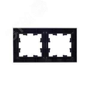 BRITE Рамка 2 поста РУ-2-БрЧ черный - фото 4