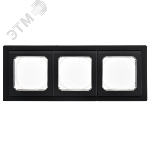 FLITE Рамка 3-местная IP55 Рпро-3-55-ФлЧ черный IEK - фото 4