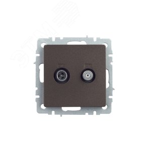 BRITE Розетка двойная TV+SAT РТВ/РСп12-БрТБ темная бронза - фото 2