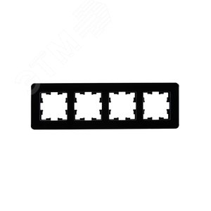 BRITE Рамка 4 поста РУ-4-2-Бр стекло черный RE IEK - фото 2