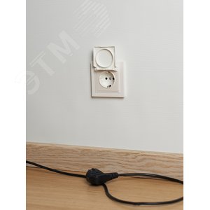 BRITE Розетка с заземлением с защитными шторками и крышкой 16А IP44 РСбш10-3-44-БрЖ жемчуг - фото 4