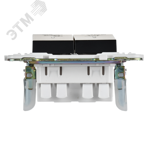SKANDY Выключатель 2-клавишный с индикацией для отелей 10А SK-V16Bl черный IEK - фото 6