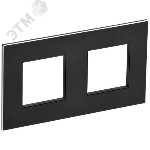 Изображение товара SKANDY Рамка 2-местная SK-F32Bl металл черный IEK (шт)