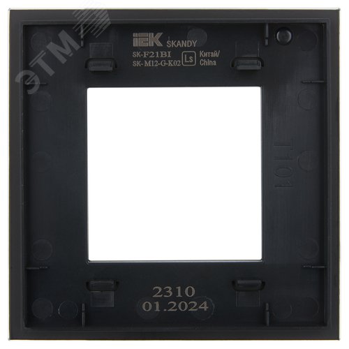 SKANDY Рамка 1-местная SK-F21Bl стекло черный IEK - фото 3