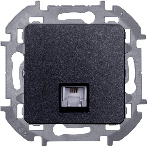 Розетка телефонная RJ11 антрацит INSPIRIA - фото 4