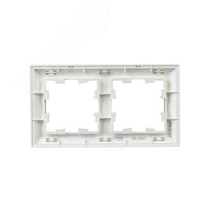 BRITE Рамка 2 поста РУ-2-Бр алюминий/алюминий IEK - фото 3