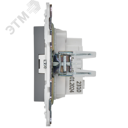 SKANDY Розетка без заземления с защитными шторками 10А SK-R01Gr серый IEK - фото 3