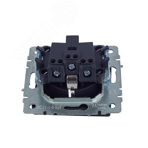 BRITE Розетка с заземлением без защитных шторок 16А РС11-1-0-БрГ графит - фото 5