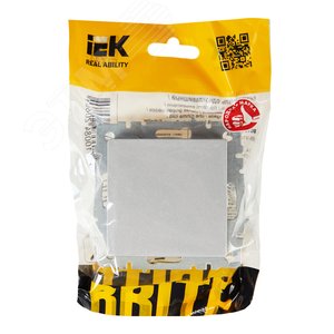 BRITE Выключатель одноклавишный 10А ВС10-1-0-БрА алюминий - фото 6