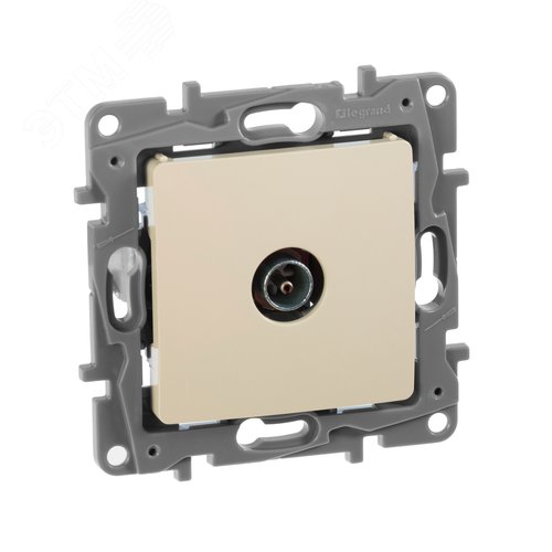 Розетка TV тип звезда слоновая кость ETIKA - фото 1