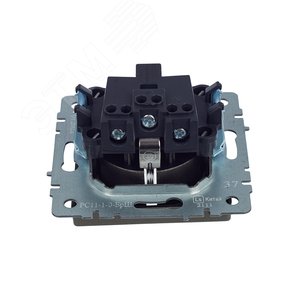 BRITE Розетка с заземлением без защитных шторок 16А РС11-1-0-БрШ шампань - фото 5