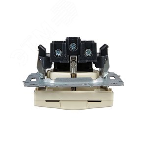 BRITE Розетка с заземлением с защитными шторками и крышкой 16А IP20 РСбш10-3-БрКр бежевый - фото 6