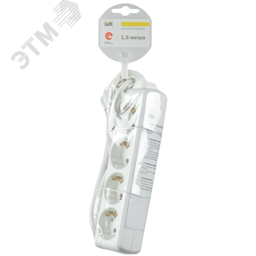 Удлинитель У04 4 места 2Р+PЕ/1.5метра 3х1мм2 16А/250В - фото 2