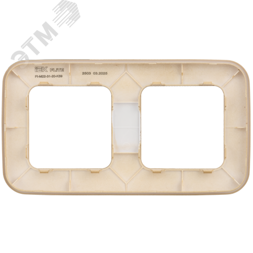 FLITE ARTISTIC Рамка 2-местная РУ-2-А-ФлХ хаки IEK - фото 4