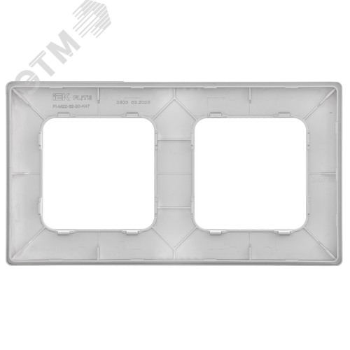 FLITE CLASSIC Рамка 2-местная РУ-2-К-ФлА алюминий IEK - фото 4