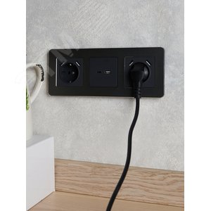 BRITE Розетка USB A+C 18Вт РЮ11-1-БрГ графит - фото 8