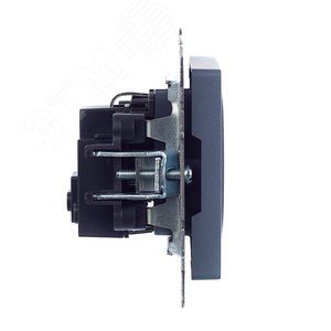 BRITE Розетка с заземлением с защитными шторками 16А РС14-1-0-БрМ маренго - фото 3