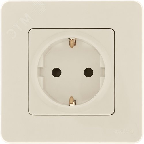 Розетка 1-местная с заземлением с защитными шторками 16А слоновая кость INSPIRIA - фото 5