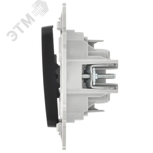 FLITE Выключатель 2-клавишный 10А ВС12-1-0-ФлЧ черный IEK - фото 4