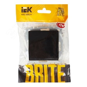 BRITE Выключатель одноклавишный проходной 10А ВС10-1-6-БрЧ черный BR-V12-0-10-K02 IEK - 6