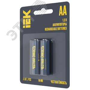 Аккумулятор GREEN Ni-MH AA 2700мАч (2шт/блистер) IEK - фото 3