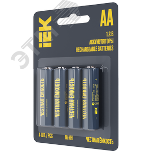 Аккумулятор GREEN Ni-MH AA 2700мАч (4шт/блистер) IEK - фото 3