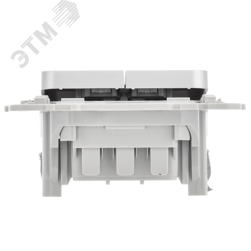 FLITE Выключатель 2-клавишный 10А ВС12-1-0-ФлА алюминий IEK - фото 6