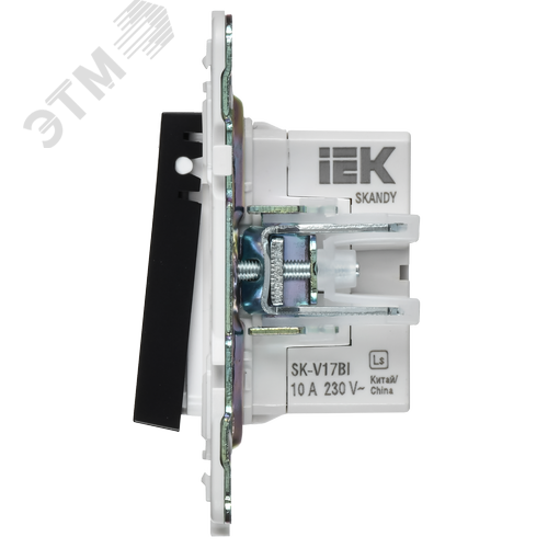 SKANDY Кнопка звонка с индикацией для отелей 10А SK-V17Bl черный IEK - фото 5